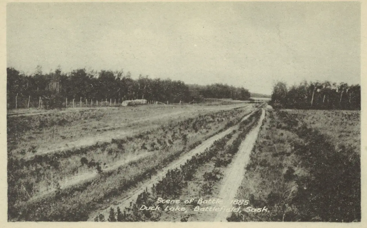 Scene of the 1885 Battle, Duck Lake Battlefield, about 1900
